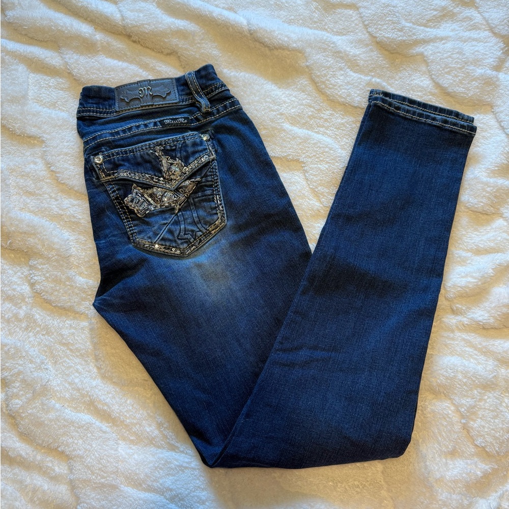 Miss Me Women's Skinny Jeans in Deep Blue